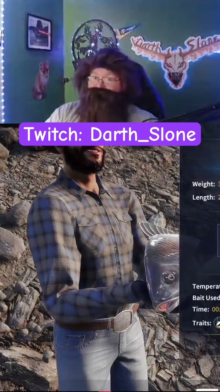 So easy, a caveman can do it! #fishing #gaming #twitch #darthslone